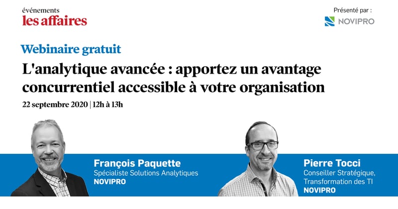 Webinaire | L'analytique avancée : apportez un avantage concurrentiel accessible à votre organisation
