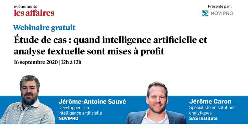 Webinaire | Étude de cas : quand intelligence artificielle et analyse textuelle sont mises à profit