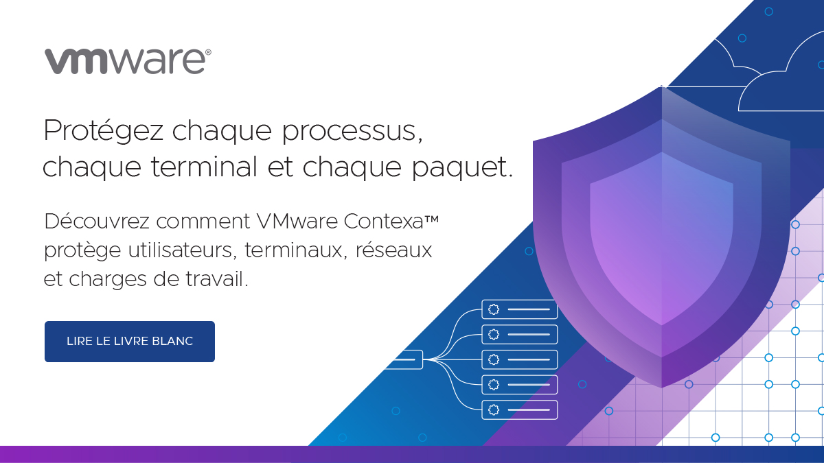 Image du livre blanc VMware disponible sur le site de NOVIPRO, qui parle de VMware Contexa, un précieux outil pour protéger votre entreprise des cyberattaques