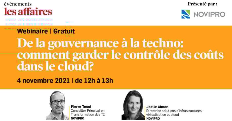 Webinaire | De la gouvernance à la techno: comment garder le contrôle des coûts dans le cloud?